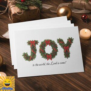 JOY Christmas Greeting Cards 10-Pack